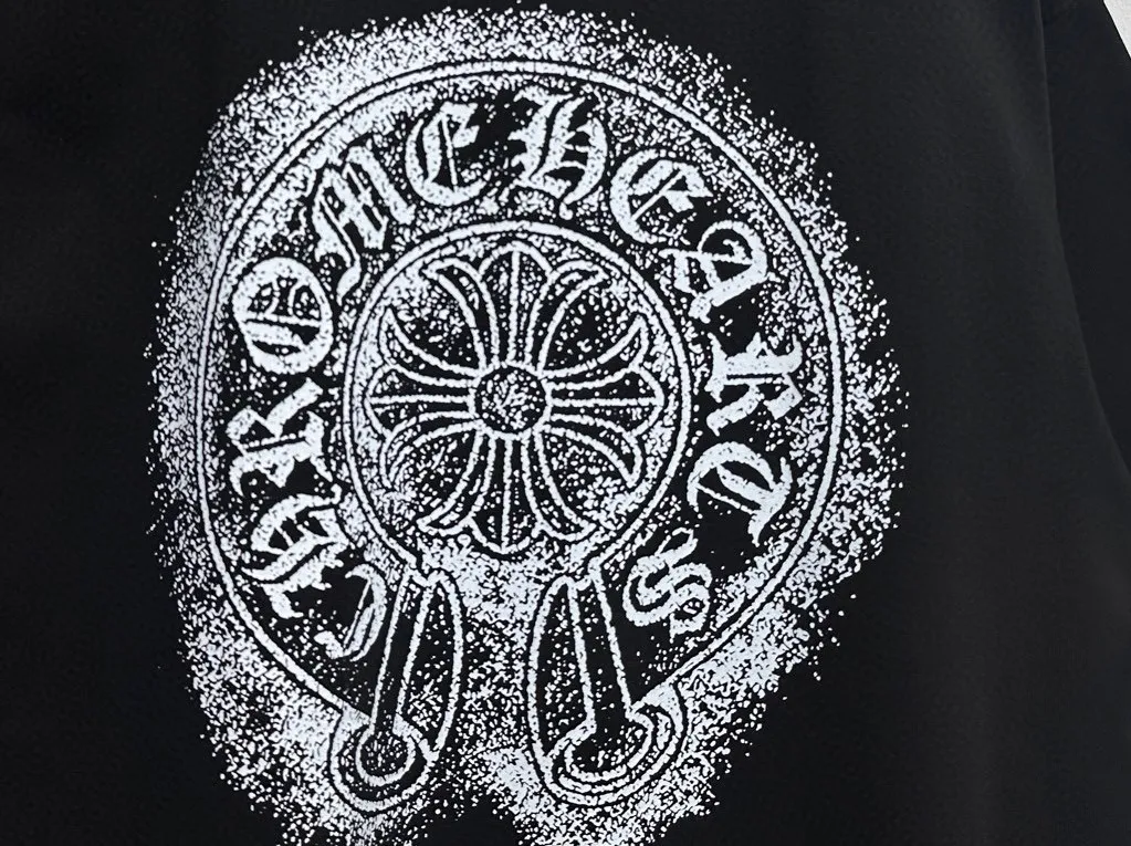 🅿️170 【ChromeHearts】Chrome Hearts 25ss printed round neck T-shirt Original fabric Official same style Short-sleeved T-shirt Customized 260g vat-dyed fabric Very comfortable to the touch Latest brick cabinet synchronization for spring and summer Fashionable and personalized Super versatile and good-looking Very suitable for both men and women A must-have style Tag Collar label Washed wheat Complete with three standards Color: Black White Size: XS-L